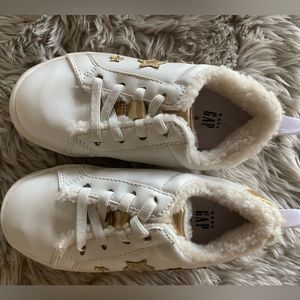 gap girls gold star tennis shoe size 10